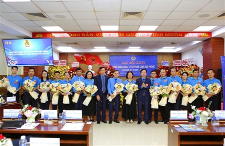 ĐẠI HỘI ĐẠI BIỂU CÔNG ĐOÀN CÔNG TY CỔ PHẦN CẢNG HẢI PHÒNG KHOÁ XXVI THÀNH CÔNG TỐT ĐẸP