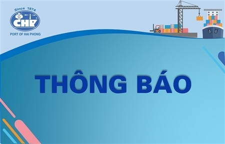 Thông báo về việc triển khai dịch vụ Cảng điện tử EPORT tại Chi nhánh Cảng Tân Vũ